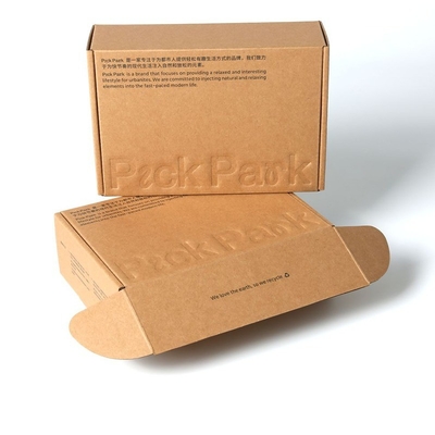 satın al CMYK Kahverengi Kraft Kağıt Kutusu Giyim Postacı Taşınmış Metinli Nakliye Paketleri online manufacture