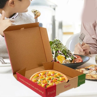 satın al Pizza Kağıt Kutusu Gıda Kraft Kağıt Pizza Kutusu Paketleme Logo ile Özel Baskı online manufacture
