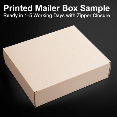 satın al Printed Mailer Box Sample Ready in 1-5 Working Days with Zipper Closure online manufacture